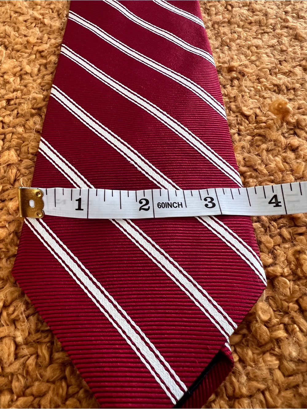 Vintage Brooks Brothers Red Striped Silk Tie - Picture 8 of 9
